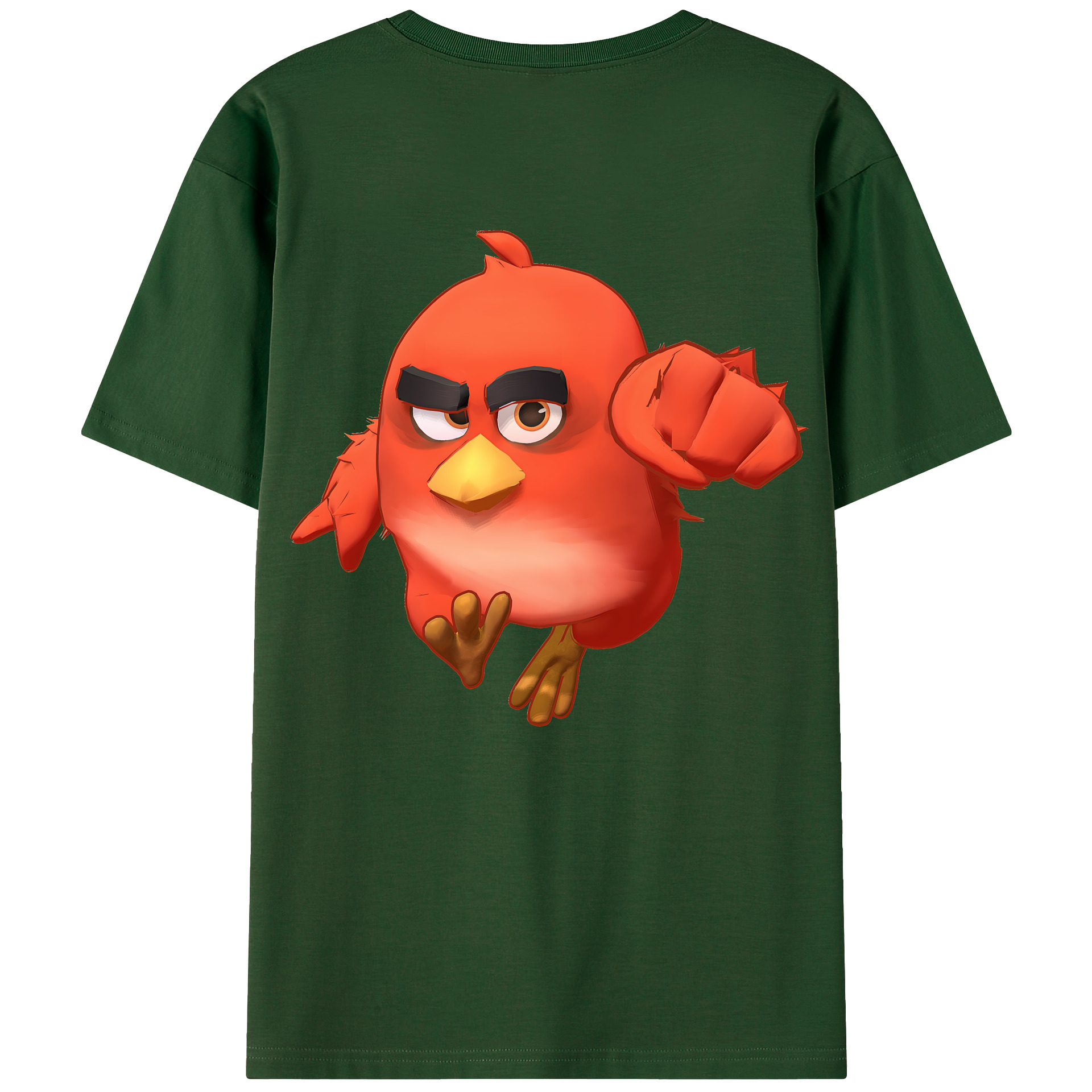 （画像用） Angry Birds アングリーバード 綿100％半袖Tシャツ（背面プリント）